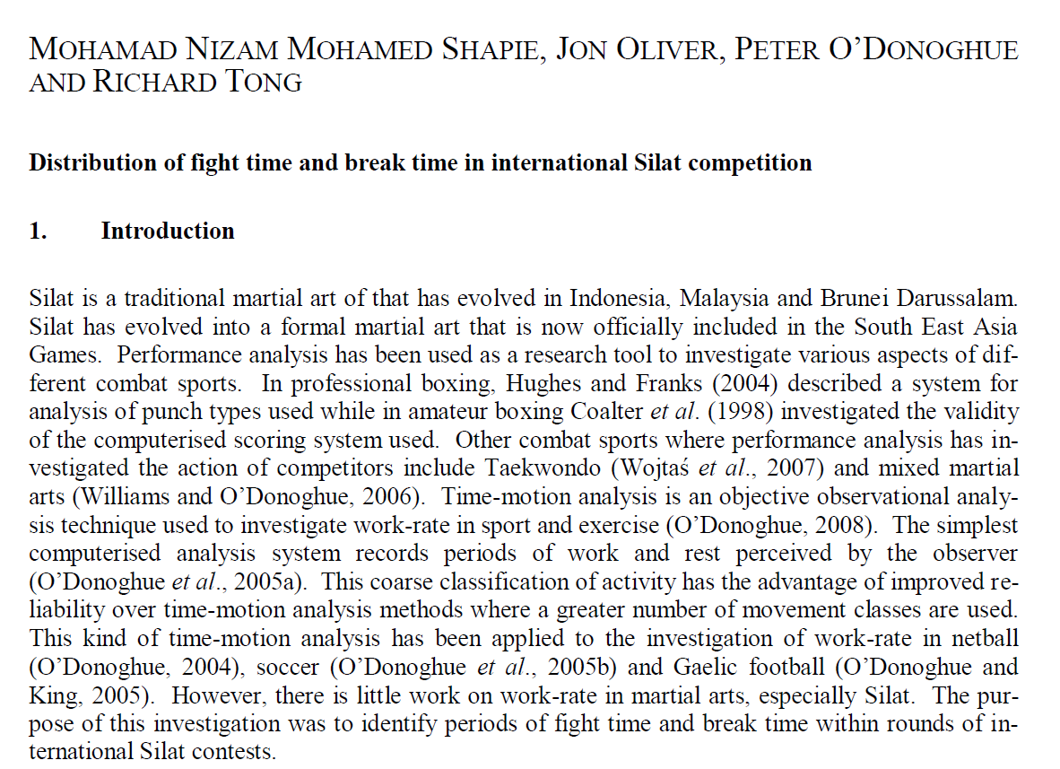 Smart Silat: How Research Can Improve Your Training and Fighting Skills